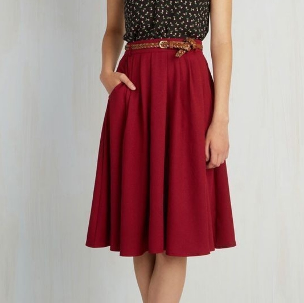 Modcloth Breathtaking Tiger Lilies Skirt Size Sm
